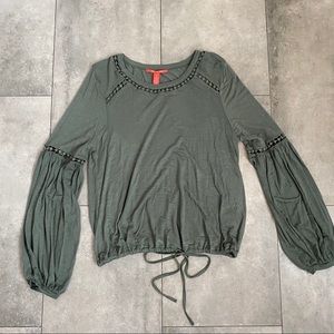 NEW Chelsea & Violet green boho blouse top S